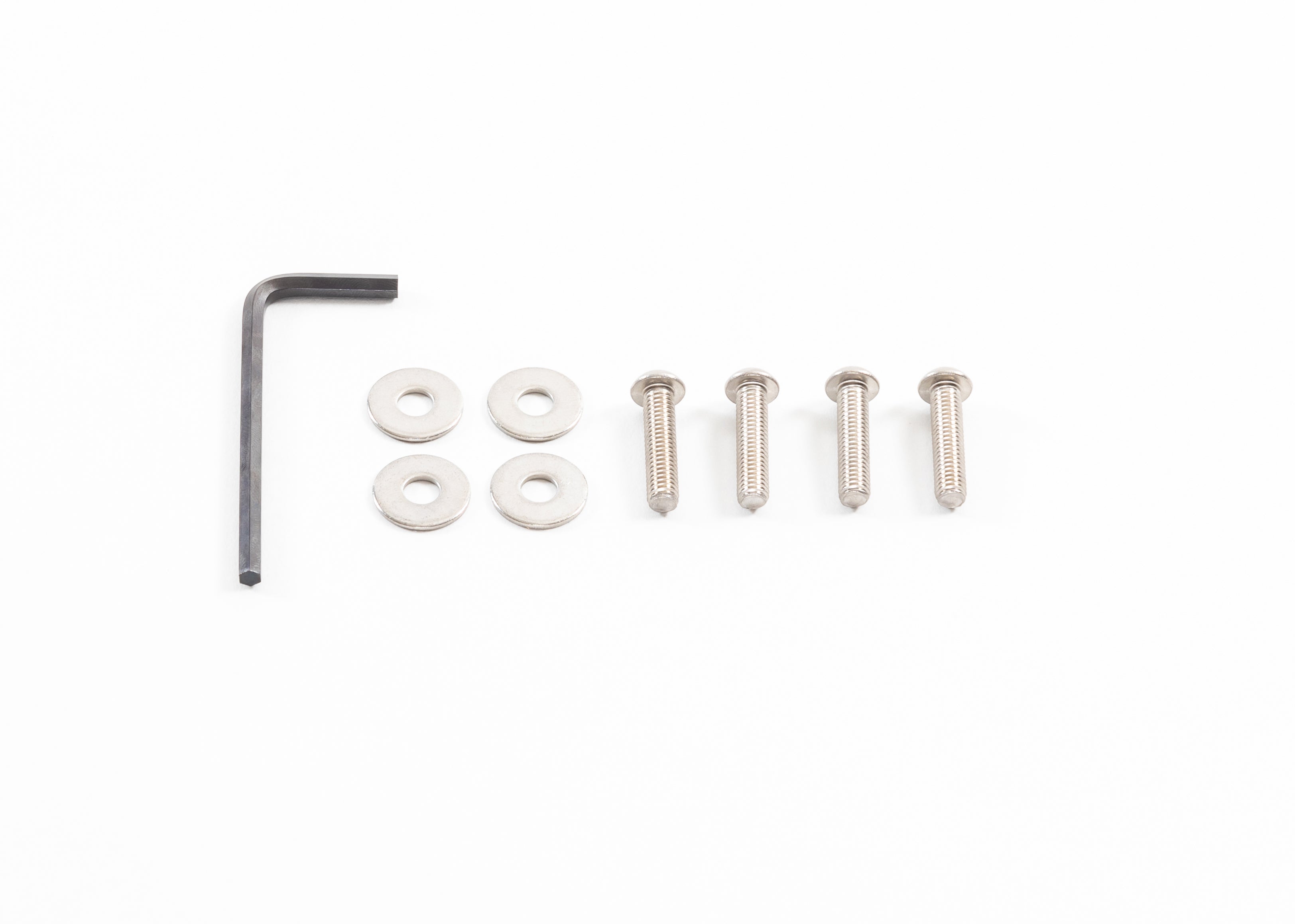 Stainless steel bolts, washers, and allen key - 4 pack